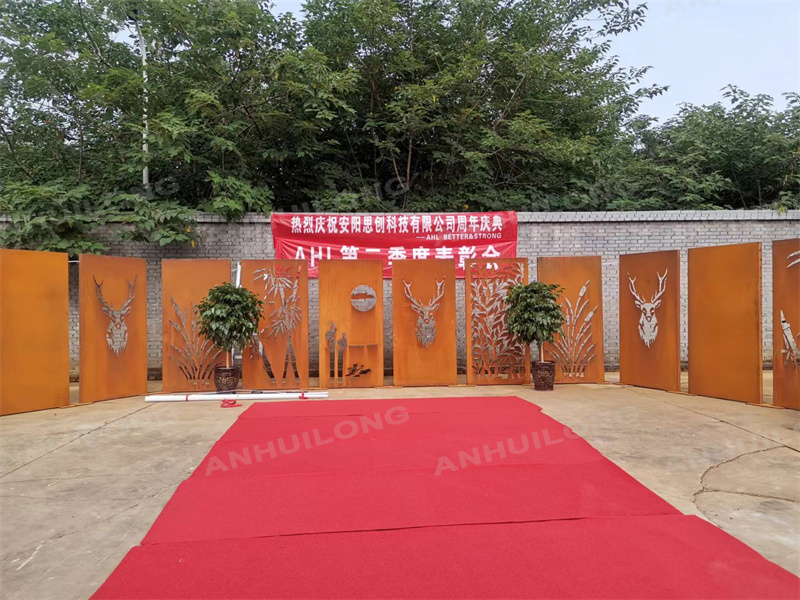 yard corten steel screen vendor